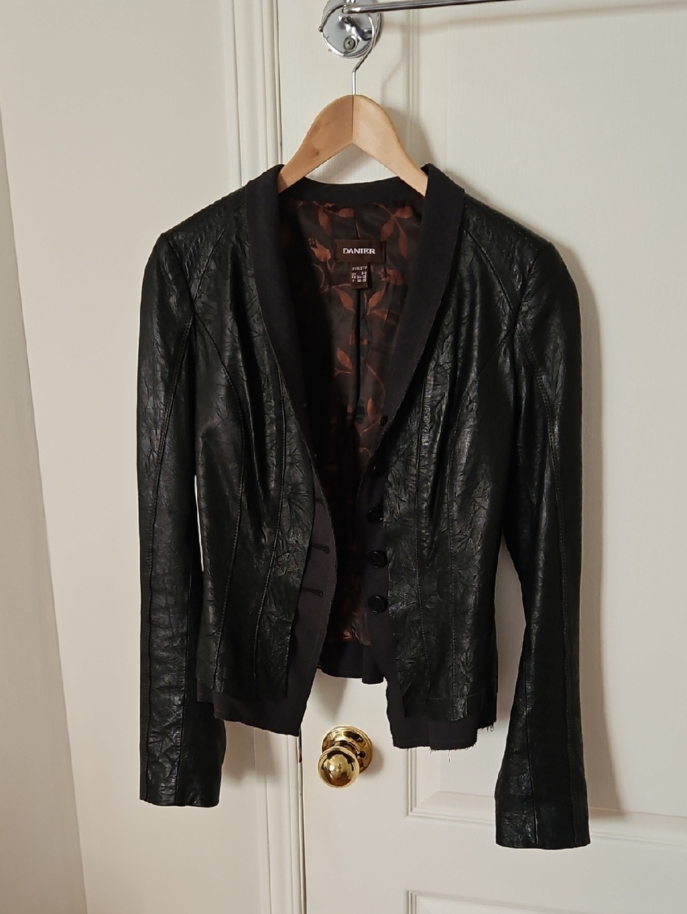 Danier Black Leather Tailored Jacket